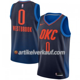 NBA Oklahoma City Thunder Trikot Russell Westbrook 0 Nike 2017-18 marineblau Swingman - Herren